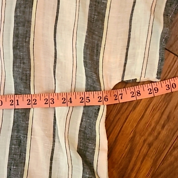 VINCE CAMUTO Ladies Pink Black White Linen Button Down Blouse - Size 2X - Picture 11 of 16